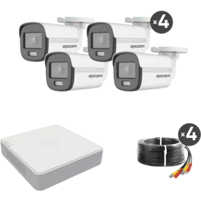 Kit de videovigilancia EPCOM PROFESSIONAL B8-KIT-CV con 4 cámaras ColorVu