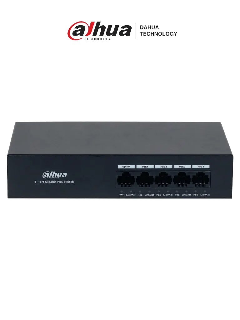 Switch PoE Dahua DH-PFS3005-4GT-36 con 4 puertos Gigabit