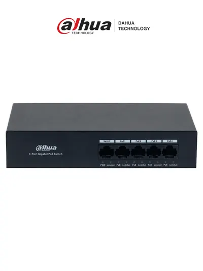 Switch PoE Dahua DH-PFS3005-4GT-36 con 4 puertos Gigabit