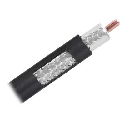 Cable Coaxial de Baja Pérdida / 75 Ohms / 305 m (1000 ft) / Atenuación 1.6 dB a 450 MHz / Radio de Doblez 152.4 mm (6 in)