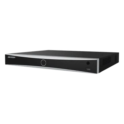 NVR 12 Megapixel (4K) / Reconocimiento Facial / 16 Canales IP / Base de Datos / Hasta 100,000 Fotografías / 16 Puertos PoE+ / 2 Bahías de Disco Duro / Switch PoE 300 mts / Bases de Datos / HDMI en 4K 
