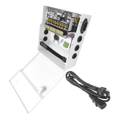 Fuente de poder EPCOM POWERLINE PLK12DC8ABK con 9 salidas y respaldo