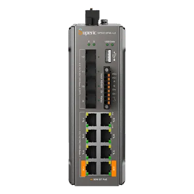 Switch PoE industrial WI-TEK SP5012FML2(V2) con 4 puertos SFP