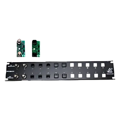 Placa frontal para 12 módulos con conexión BNC para instalaciones en rack ( No se incluyen los módulos )