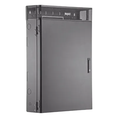 Gabinete de montaje en pared PANDUIT WME3BL de 6 UR y rieles ajustables