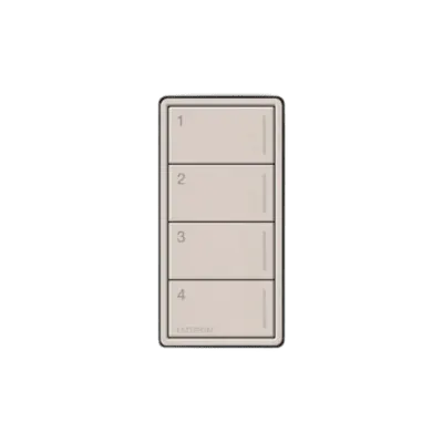 Botonera de Pared / 4 Botones / Retroiluminada / Grabable / RadioRA 3 / Color Taupe