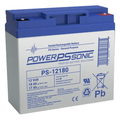 Batería de Respaldo AGM/VRLA / 12V / 18Ah / Terminales M5 / Vida Útil 5 Años / Libre de Mantenimiento