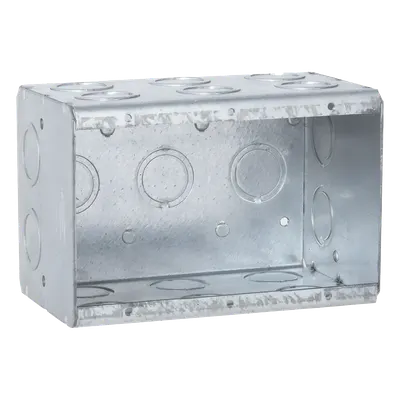 Caja multigang RACO HUB-697 de 3 espacios y acero galvanizado