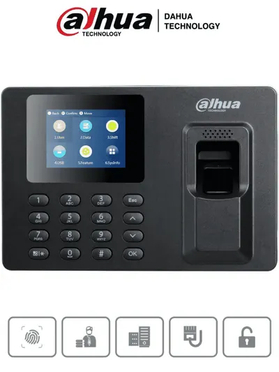 Control de asistencia Dahua DHI-ASA1222E-S con huella y TCP/IP