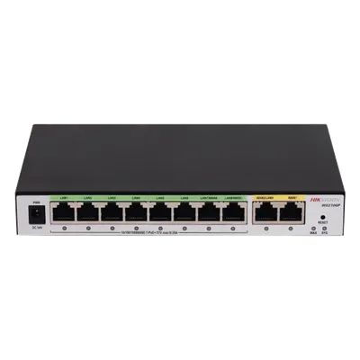 Router PoE+ Hikvision DS-3WG210GP-SI con 8 puertos Gigabit