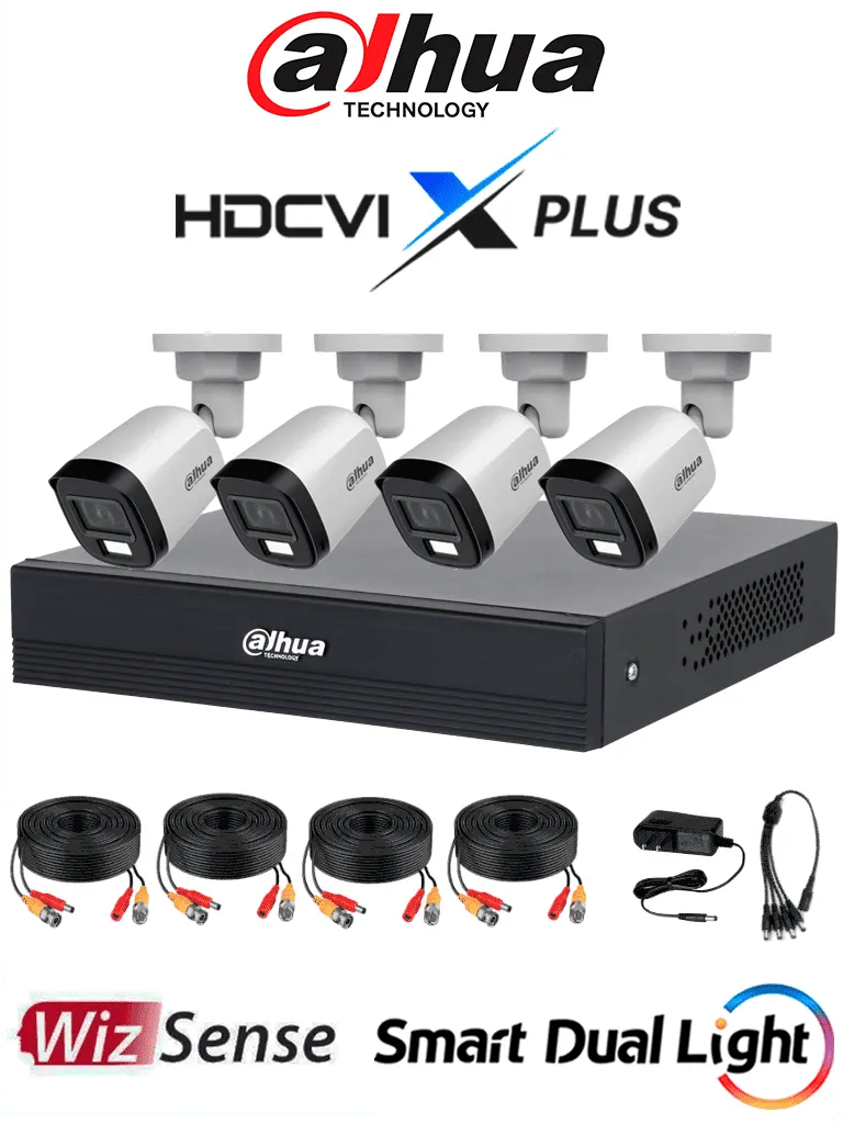 Kit de videovigilancia Dahua DH-KIT/XVR1B04-I/T con 4 cámaras 1080p