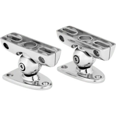 Soporte de Montaje para Altavoz de Torre / Montaje en Superficie / Inclinación Regulable / Aluminio Mecanizado Grado Marino / Acabado Anodizado UV y Corrosión / Tornillería Acero Inoxidable / Par de Soportes / Compatible ETXv2 y ETXv3