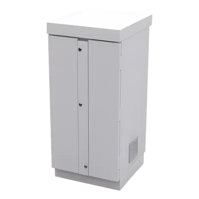 Gabinete de Seguridad / Capacidad 6 Baterías PL110D12 / Acero Galvanizado / Cierre con 2 Candados / Mesa Interior / Exterior IP / 52 kg / 775 x 755 x 558 mm
