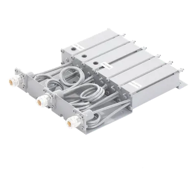Duplexer / 6 Cavidades VHF / 148-160 MHz / 50 W / 5 MHz Separación / 80 dB Aislamiento / Conector N Hembra
