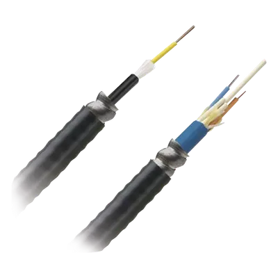 Cable de Fibra Óptica / 12 Hilos / OM4 50/125 / Interior-Exterior / Armado / Loose Tube 250μm / OFCR Riser / Precio Por Metro (3.28 pies)