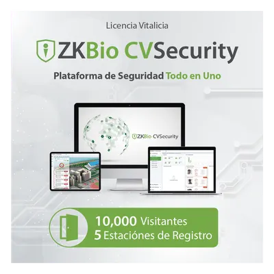 Licencia de Software / Gestión de 10,000 Visitantes / 5 Estaciones de Registro / Compatible PDS-3000