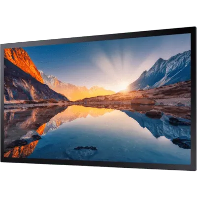 Pantalla Táctil de Señalización Digital / 32" (31.5 in) / FHD 1920x1080 / Panel VA 4000:1 / Brillo 300 cd/m² (con vidrio táctil) / Táctil 10 Puntos / Anti-Reflejo / MagicInfo S10 / Tizen 7.0 / Wi-Fi/BT / IP5x /