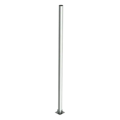 Poste de Acero Galvanizado / 1.5 m (4.9 ft) / Diámetro 3' Cédula 30 / Base 30x30 cm / Incluye Anclas