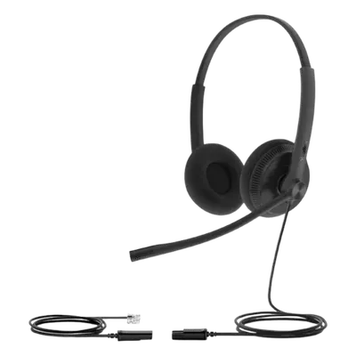 Diadema Alámbrica / Dual / QD a RJ9 / Almohadillas Esponja / Cancelación Pasiva de Ruido / Brazo 330°
