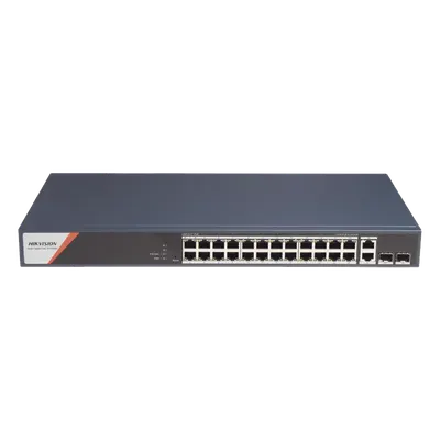 Switch PoE+ Hikvision DS-3E1528HP-SI-24P2T2F de 24 puertos Gigabit