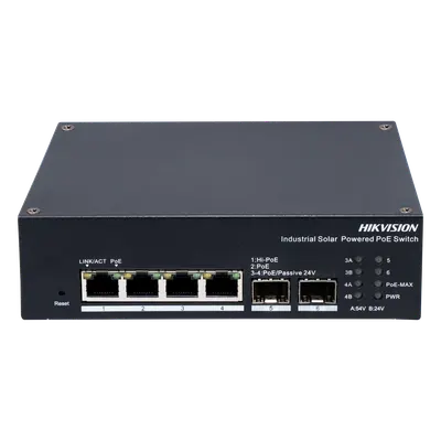 Switch industrial Hikvision DS-3T1506HP-EI-UPS con PoE y UPS integrado