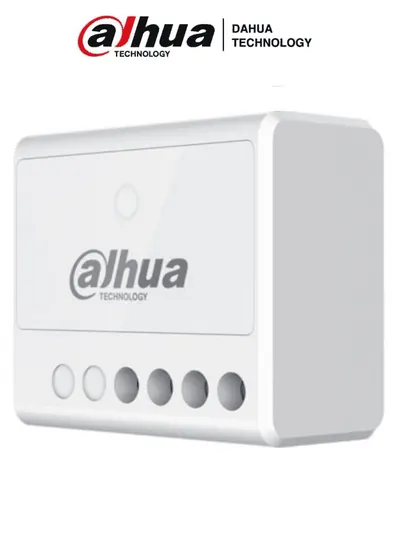 DAHUA DHI-ARM7012-W2 - Interruptor inalámbrico, Una salida de relevador NO/NC de 100-240 V CA, Corriente máxima de 13 A, Entrada de 100-240 V CA 50/60 Hz, App DMSS, Frecuencia 433 MHz, Tecnología: AirShield, Compatible con HUB 1.0 y HUB 2.0