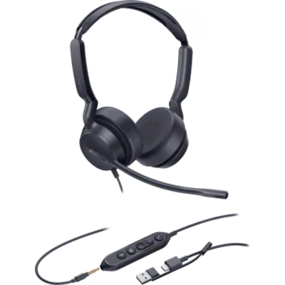 Audífonos Yealink UH42 SE Dual USB C/A con Cancelación de Ruido por IA para Llamadas y Videoconferencias