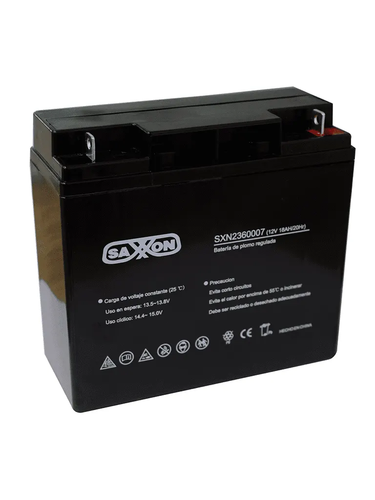 Batería de respaldo SAXXON CBAT18AH de 12 V y 18 Ah