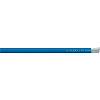 Cable de Alimentación para Amplificadores / 2 AWG Real / 50 pies (15.2 m) / Cobre OFC Estañado / 2,940 Hebras / Uso Marino / PVC Flexible / Azul Translúcido / Hasta 150 A