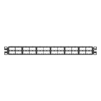 Panel de Parcheo Modular / 48 Puertos / 1 UR / Alta Densidad / Sin Blindaje / Rack 19 Pulgadas