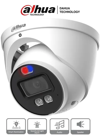 Cámara domo Dahua TiOC DH-HAC-ME1239HN-A-PV de 2 MP