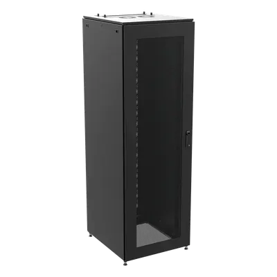 Gabinete de Telecomunicaciones / 48 UR / 2350 x 800 x 1200 mm (7.7 x 2.6 x 3.9 ft) / Acero Negro RAL 9005 / Puertas Perforadas / Certificaciones UL-cUL