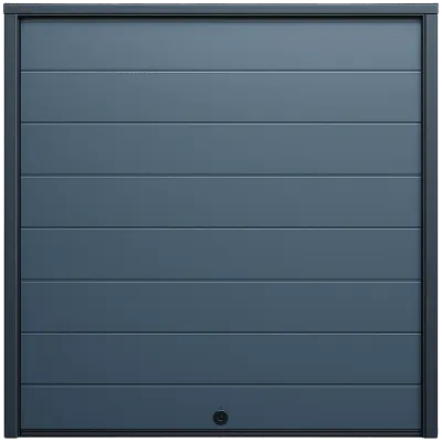 Seccion para puerta de Garage / Lisa / Linea Central / Panel de 21" / Color GRIS / 18 pies Ancho / Estilo Americana.