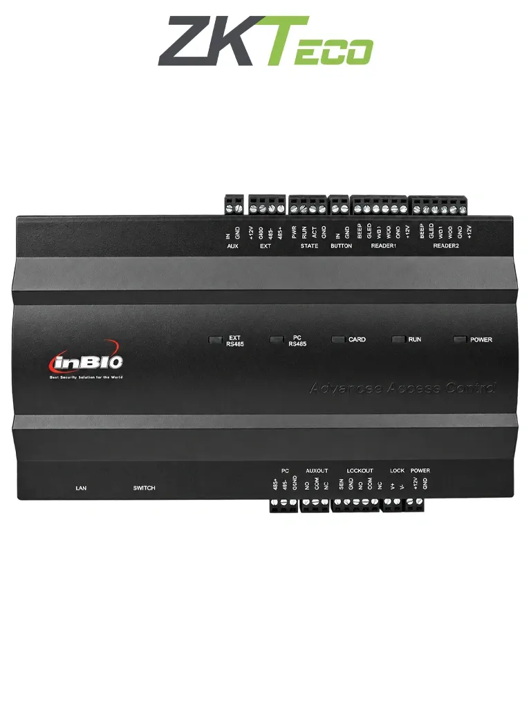 Panel de control de acceso ZKTeco InBio160 para 1 puerta y 3,000 huellas