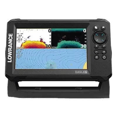 Ecosonda / Pantalla IPS 7 pulgadas / CHIRP + DownScan / 50-200 y 455-800 kHz / 0.67 kg / 8.9 x 5.5 x 3.3 pulgadas