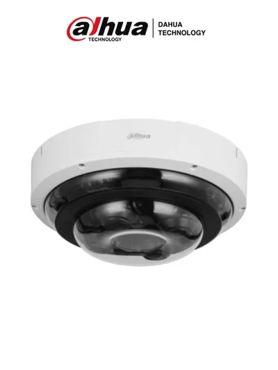 DAHUA DH-IPC-PDBW82041-B360-S2  - Cámara IP Panorámica Resolución de 4 x 5 MP/ Lente Mot. 2.8 a 12mm/ ∢ 360/ IR 30 mts/ IA WizMind/ Detección Facial/ Protección Perimetral/ Starlight/ PoE/ WDR/ H.265+/ IP67/ IK10/ E&S Alarma/ E&S Audio/