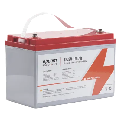 Batería de Litio Ciclo Profundo / 12.8 Vcc / 100 Ah / Descarga 50 A / -20°C a +60°C / 11 kg