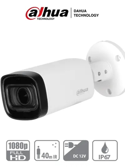 Cámara bullet Dahua DH-HAC-B4A21N-VF-2712 varifocal de 2 MP