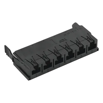 Placa Adaptadora / Combo Fibra y Cobre / 6 Puertos UTP / Vacía / Negro / 19.69 pies