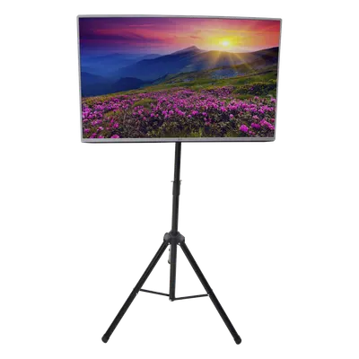 Trípode Portátil con Soporte de piso para Monitores de 32 a 65" / Vesa 600 x 400 / Acero / Montaje de 65 cm a 1 mt
