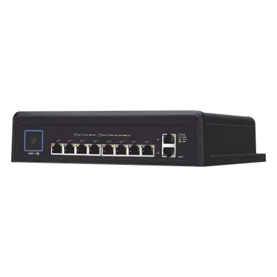 Switch industrial UniFi PoE de 10 puertos Gigabit (8 x 802.3bt y 2 x Ethernet) para temperaturas extremas