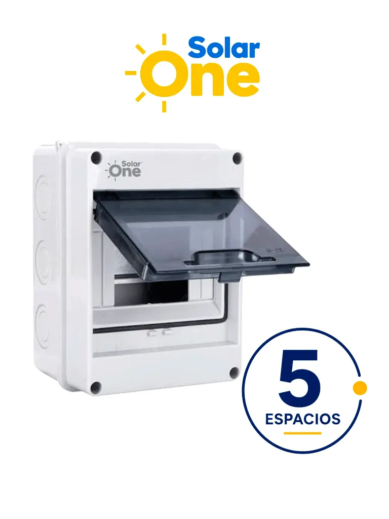 Centro de carga SolarOne 9105 para riel DIN, IP65 y 5 espacios