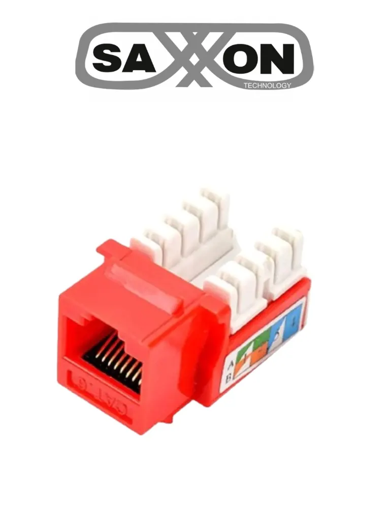 Jack Keystone RJ45 SAXXON M265-6 RED Cat6 para cableado estructurado