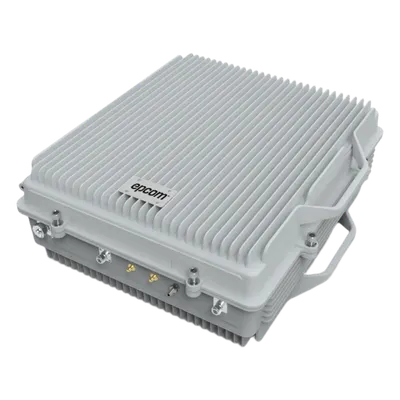 (HASTA 3 KILÓMETROS) Amplificador de Señal Celular TRI Banda / 2G, 3G, 4G y Llamadas / 20 Watts de Potencia / Ganancia DL 95 dB / Amplía la Cobertura Celular a Área Rural / IP65 Exterior