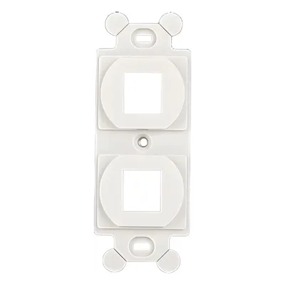Marco de Módulo Dúplex / 2 Espacios Keystone / Placas NEMA 106 / ABS / 4.10' x 3.28' / Blanco Mate