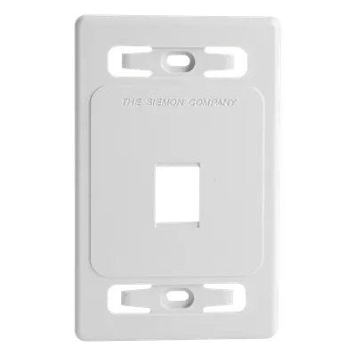 Placa de pared modular SIEMON MAX, blanca y de una salida