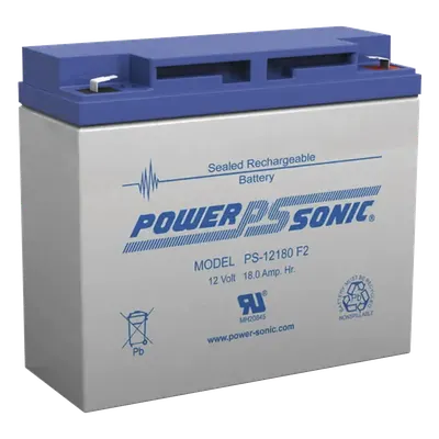 Batería de respaldo POWER SONIC PS-12180-F2 de 12 V y 18 Ah