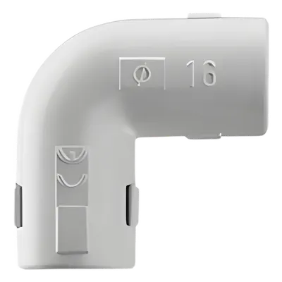 Codo para tubería rígida GEWISS DX-40-320 de PVC de 20 mm