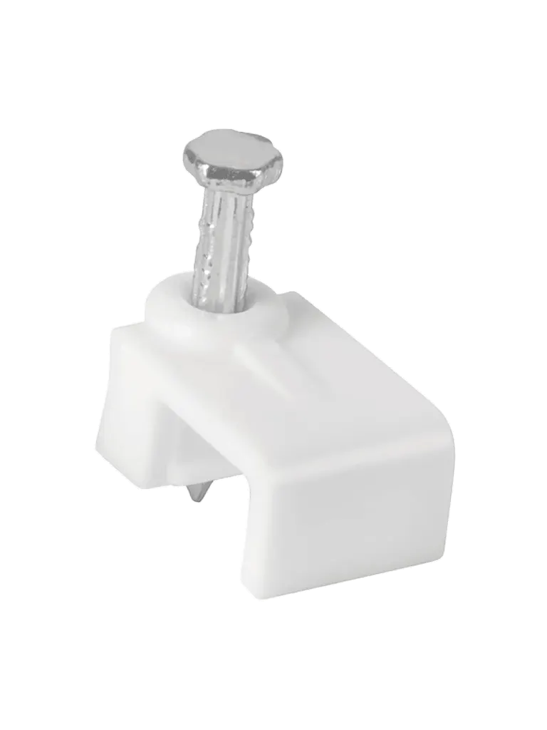Grapa para cable plano OEM LMG-NCC-5mm-WQ100, blanca de 5 x 6 mm