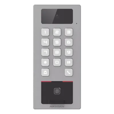Terminal Hikvision DS-K1T502DBFWX-C-E1 con cámara de 2 MP y acceso múltiple
